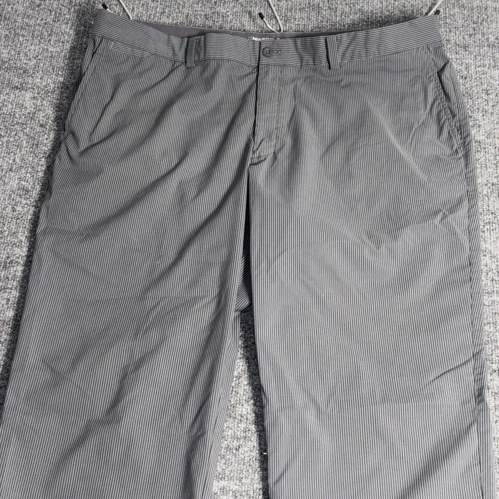 Nike Golf Pants Mens 40x32 Charcoal Pinstripe‎ Tour Performance Dri Fit